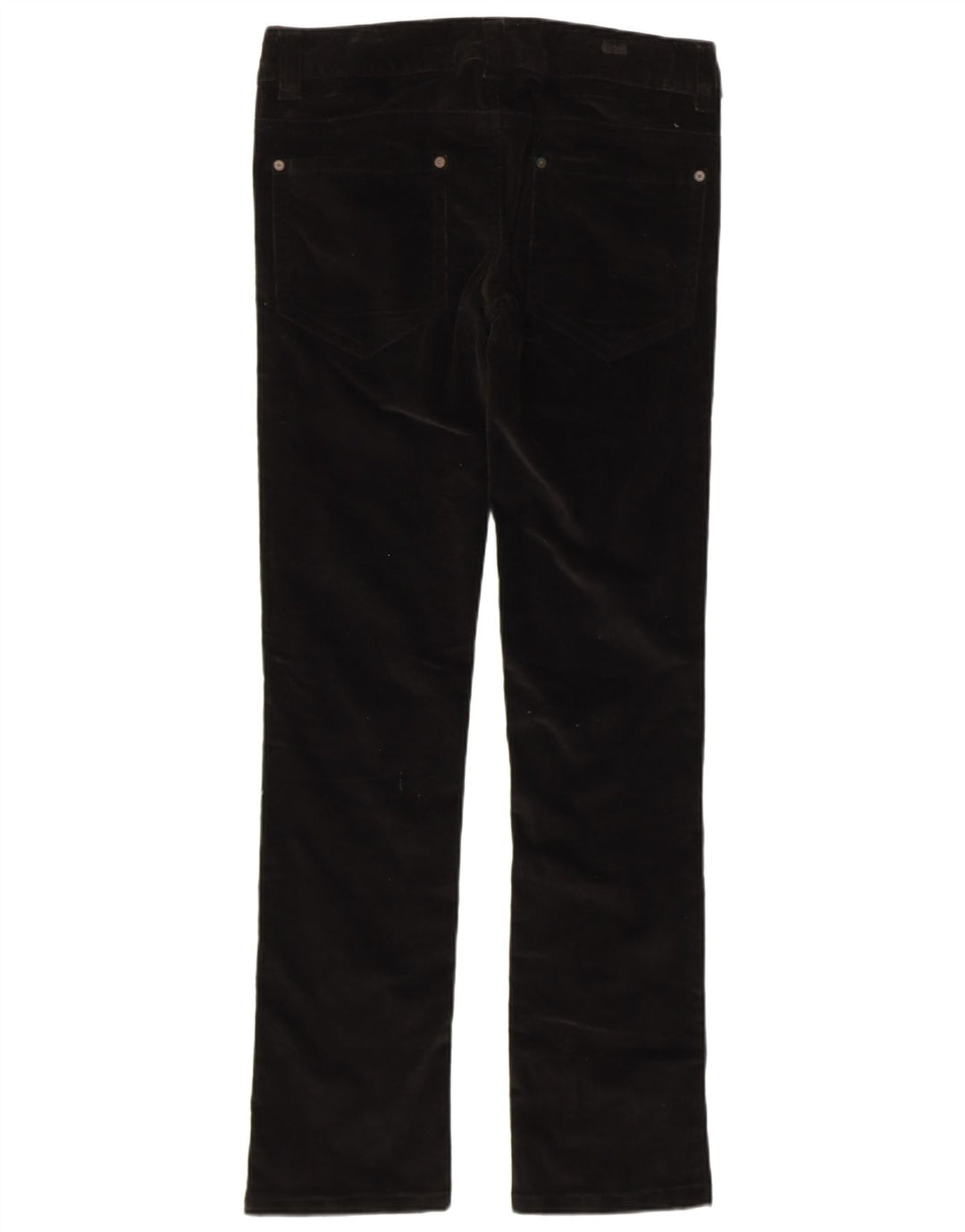 BENETTON Womens Slim Corduroy Trousers IT 42 Medium W32 L32 Black Cotton