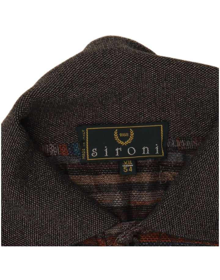 Sironi Mens Polo Shirt IT 54 XL Multicoloured Striped Cotton