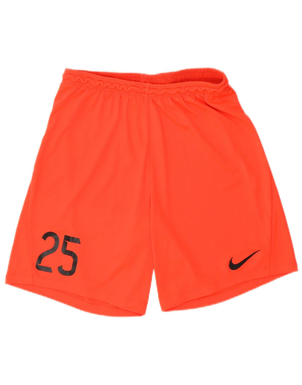 Nike Mens Dri Fit Graphic Sport Shorts Large Orange Polyester