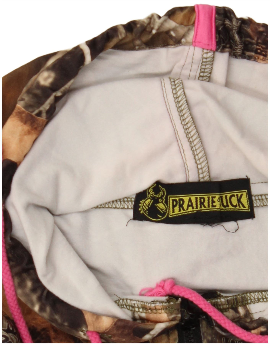 LONGLEAF CAMO Womens Zip Hoodie Sweater UK 14 Medium Beige Camouflage