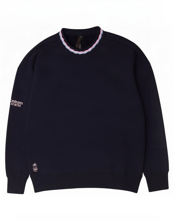 Adidas Mens Loose Fit Sweatshirt Jumper Medium Navy Blue Cotton
