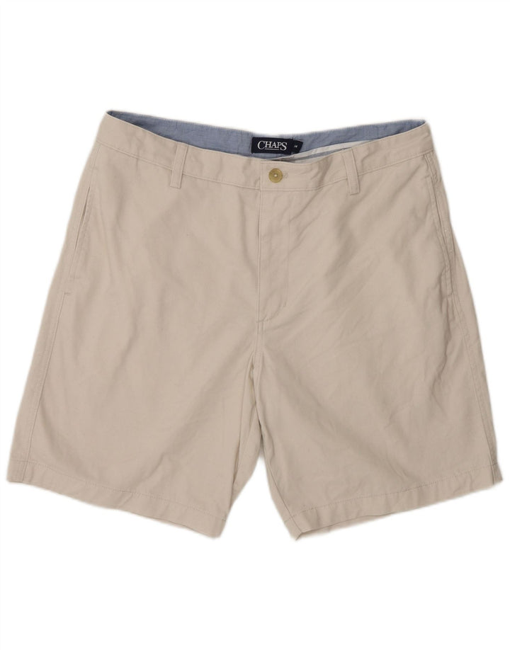 Chaps Mens Chino Shorts W34 Large Beige Cotton