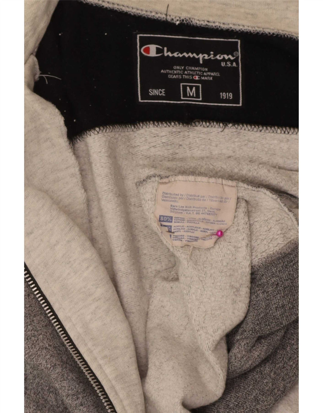 Champion Mens Tracksuit Top Jacket Medium Grey Colourblock Sports