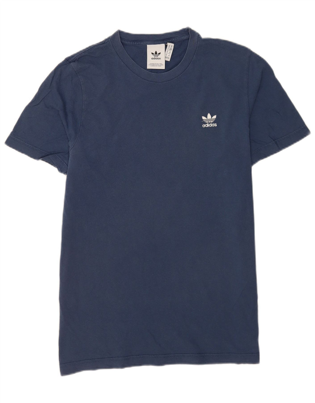 Adidas Mens T-Shirt Top Medium Navy Blue Cotton