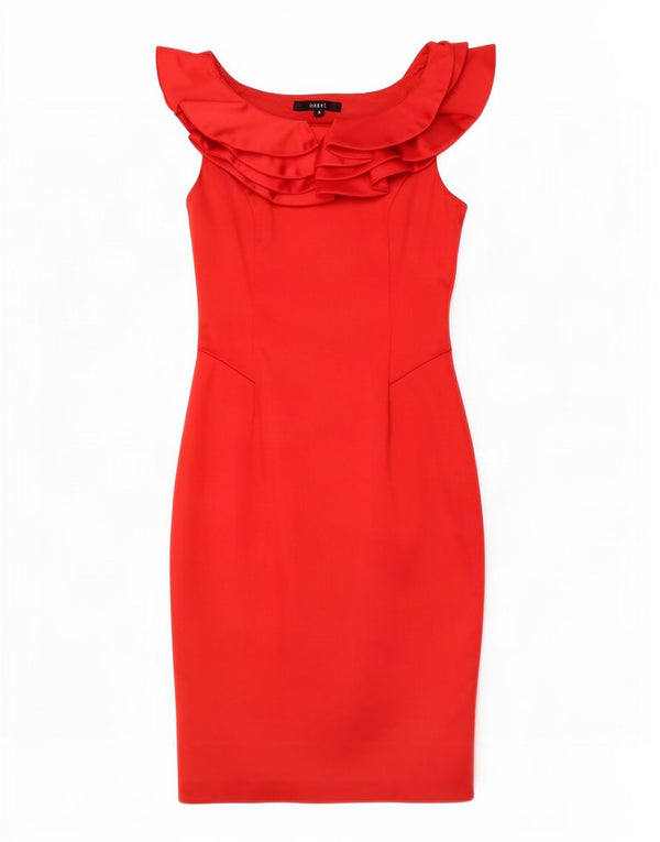 Coast Womens Sleeveless Sheath Dress UK 8 Small Red Acetate