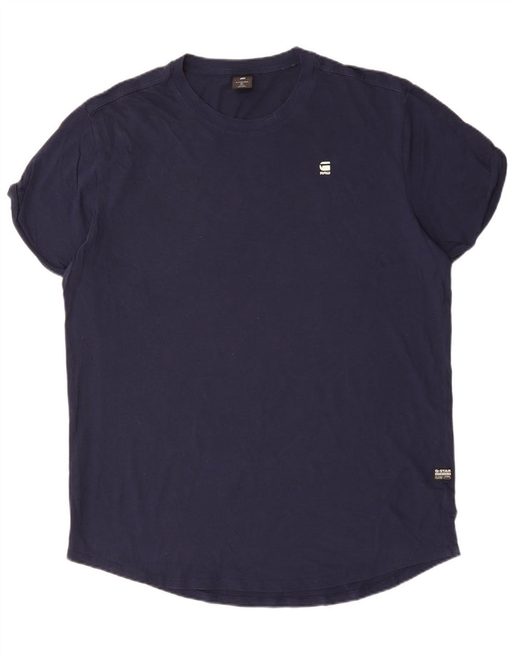 G-STAR Mens T-Shirt Top XL Navy Blue Cotton