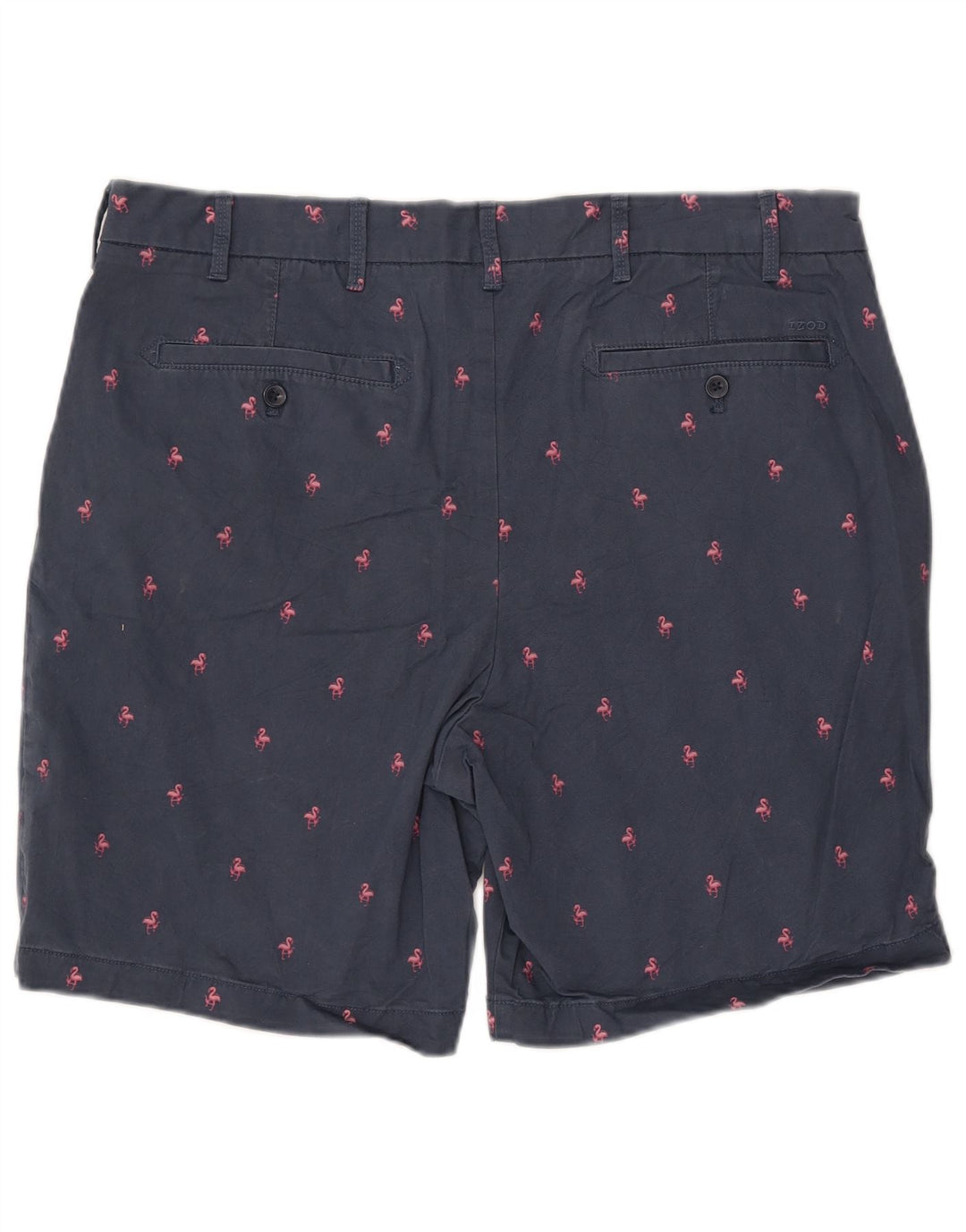 IZOD Mens Salt Water Abstract Pattern Chino Shorts W38 XL  Navy Blue