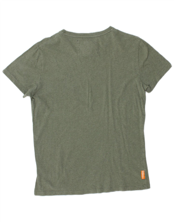 Superdry Mens T-Shirt Top Small Green Cotton