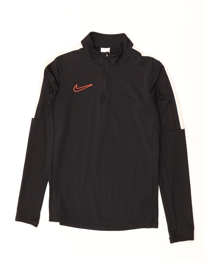 Nike Mens Dri Fit Long Sleeve Tracksuit Top XS Black Polyester
