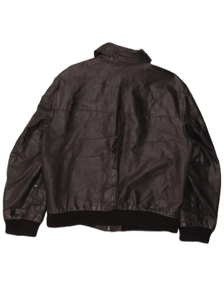 The Bridge Mens Leather Jacket IT 50 Large Black
