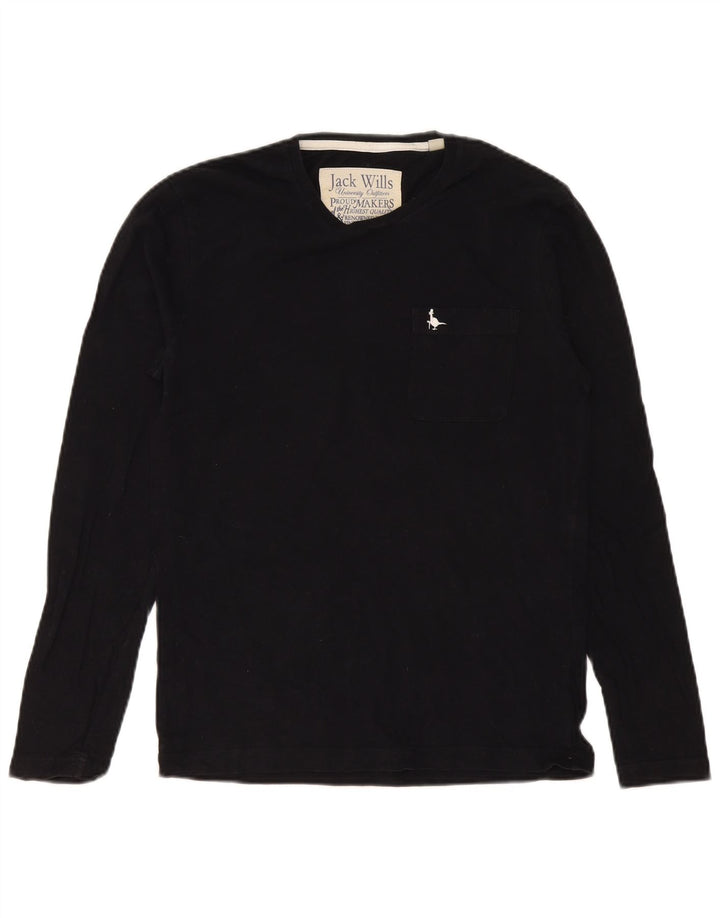 Jack Wills Mens Top Long Sleeve XS Black Cotton