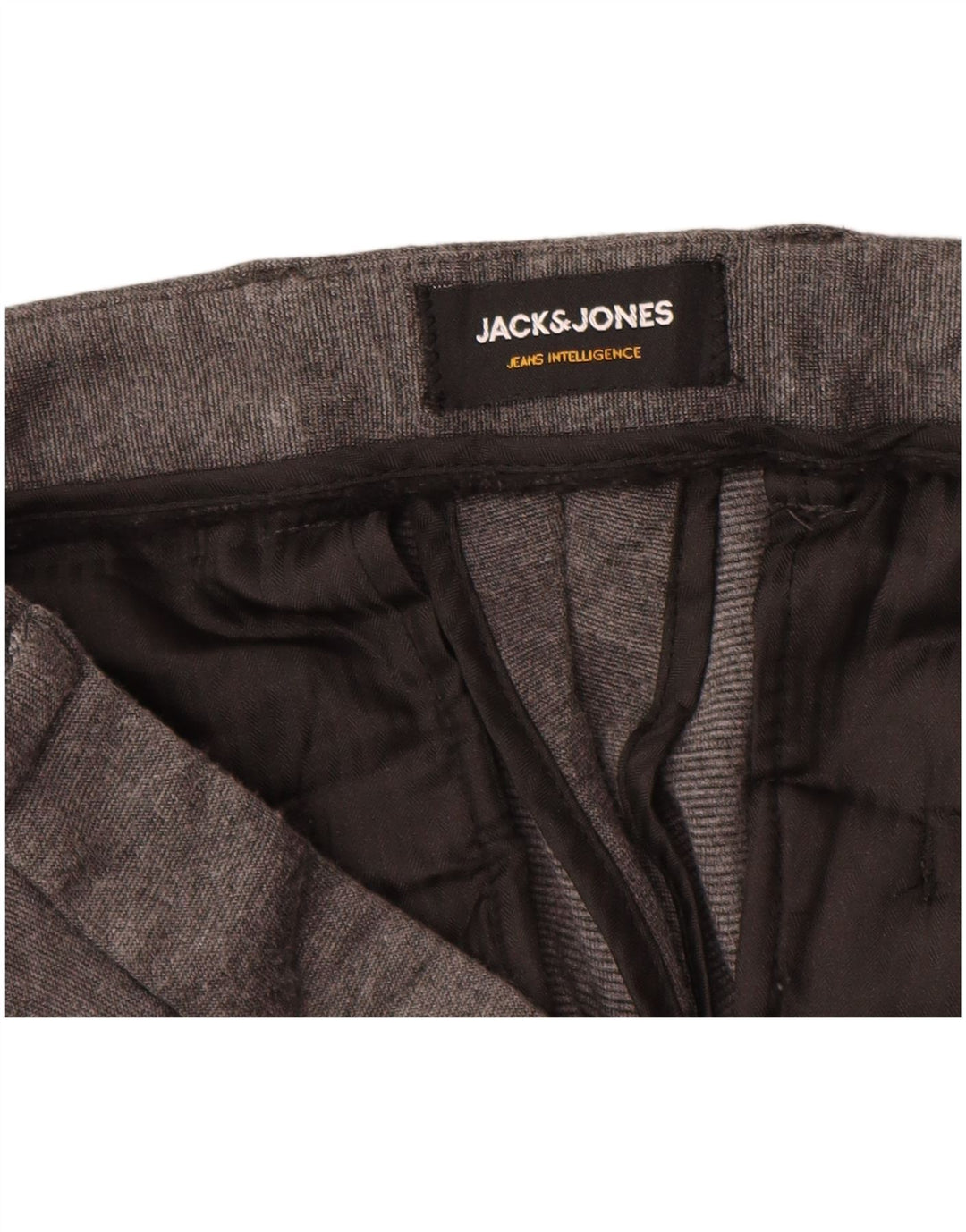JACK & JONES Mens Marco Slim Chino Trousers W36 L32 Grey Viscose