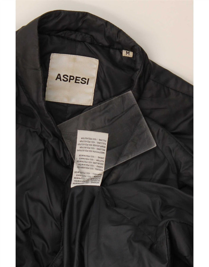 Aspesi Womens Bomber Jacket UK 14 Medium Navy Blue Polyamide
