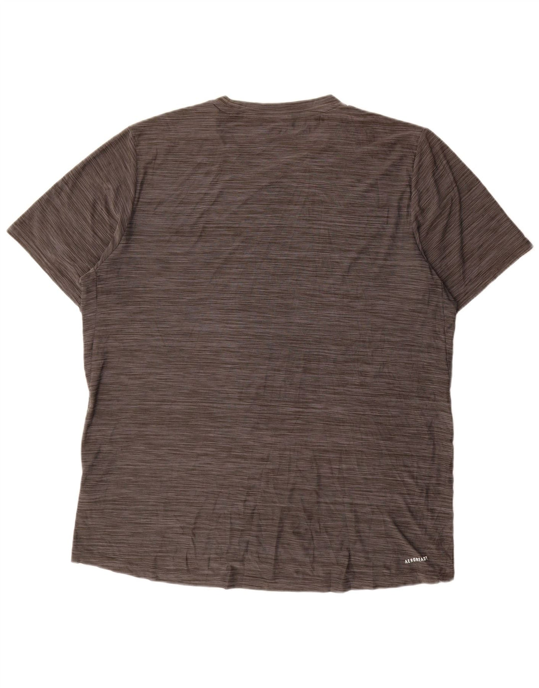Adidas Mens Aeroready T-Shirt Top Large Grey Flecked Polyester