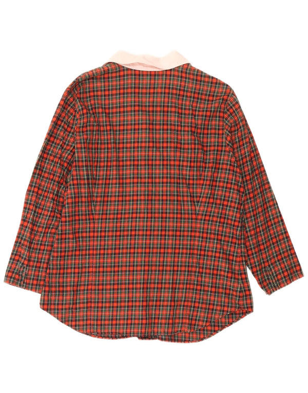 RALPH LAUREN Womens Shirt Blouse UK 18 XL Red Check
