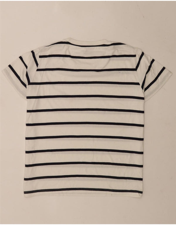 French Connection Womens T-Shirt Top UK 18 XL White Striped Cotton