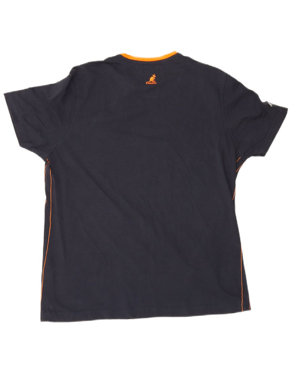 Kangol Mens T-Shirt Top XL Navy Blue Cotton