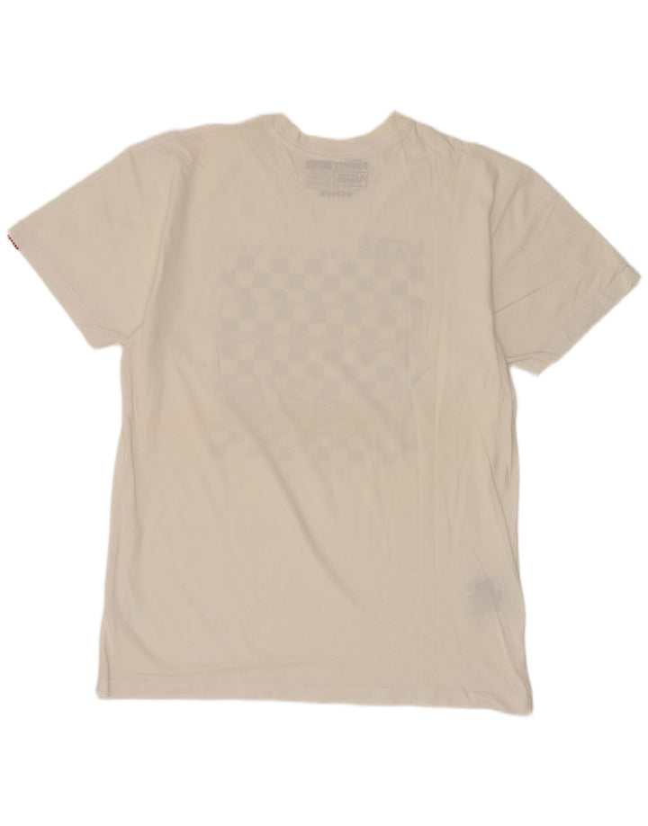 Vans Mens Classic Fit Graphic T-Shirt Top Medium White Cotton