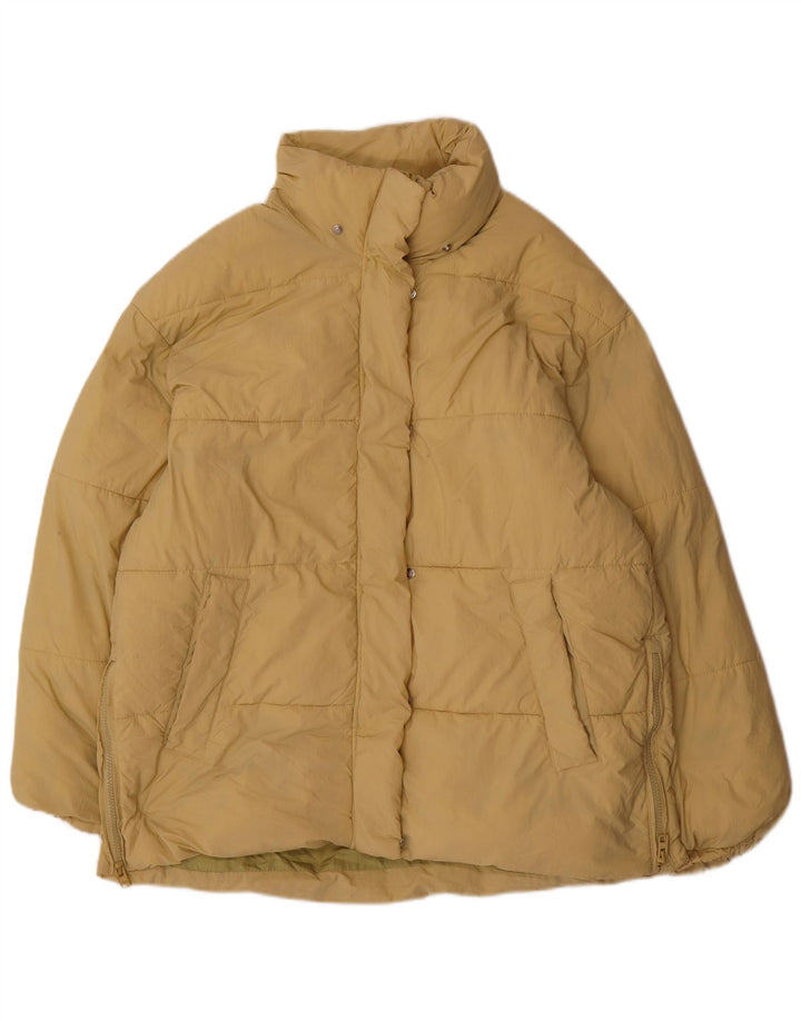 ZARA Womens Oversized Padded Jacket UK 14 Medium Beige Polyester