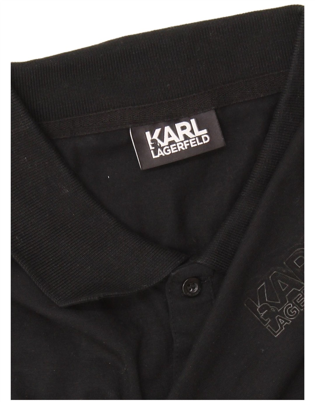 Karl Lagerfeld Mens Polo Shirt Large Black