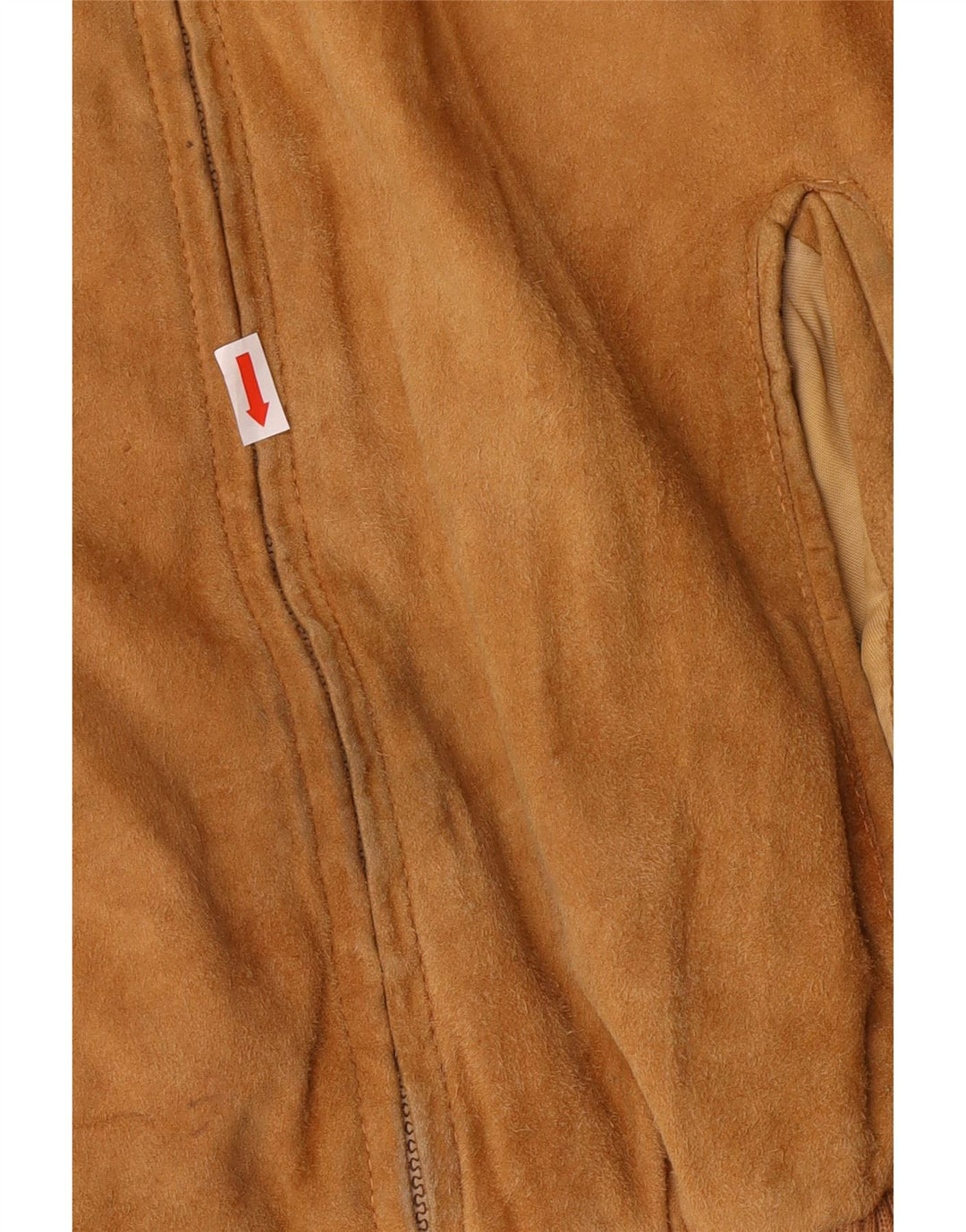 Vintage Mens Suede Bomber Jacket UK 42 XL Brown Leather