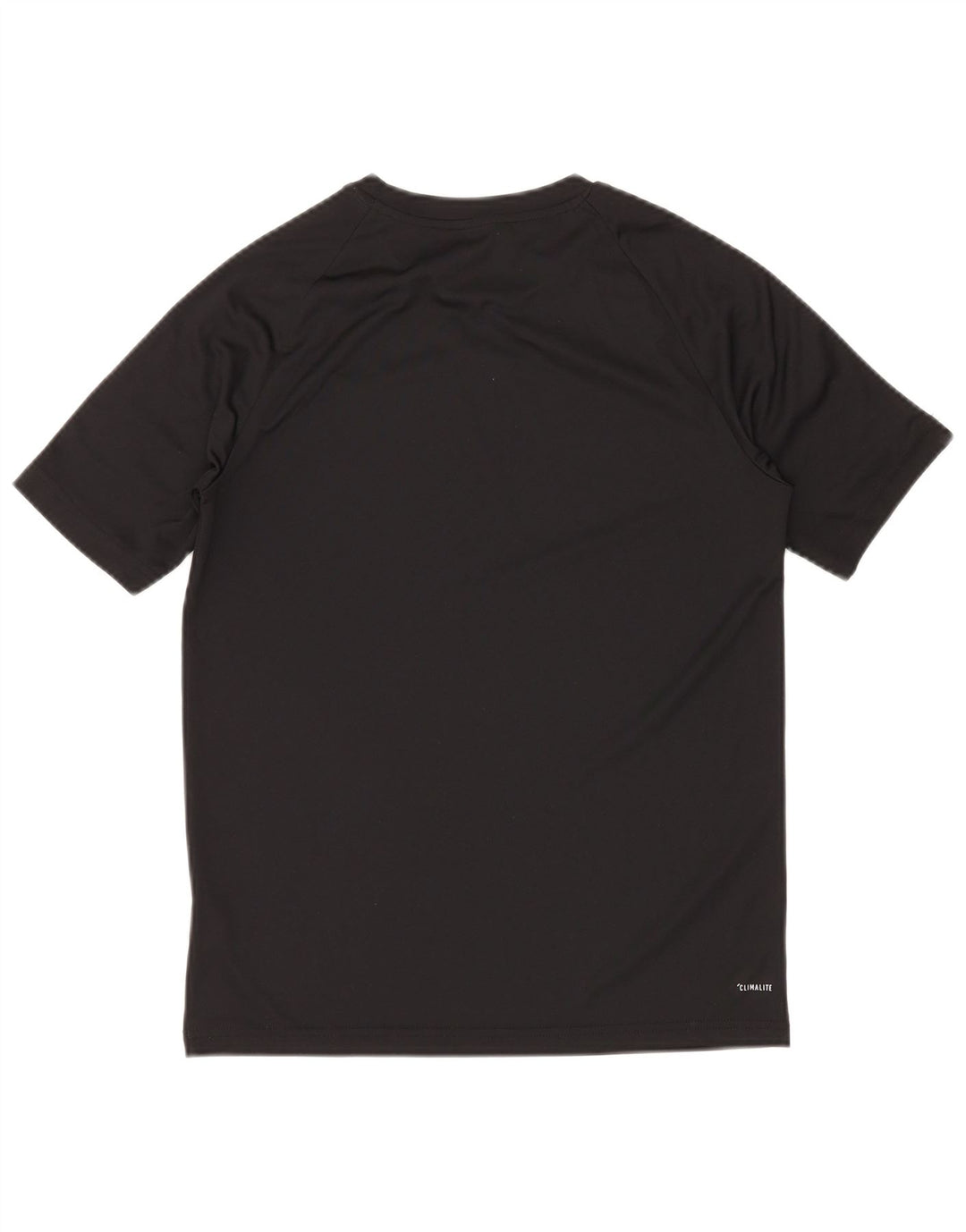 ADIDAS Boys Climalite T-Shirt Top 13-14 Years Black Polyester