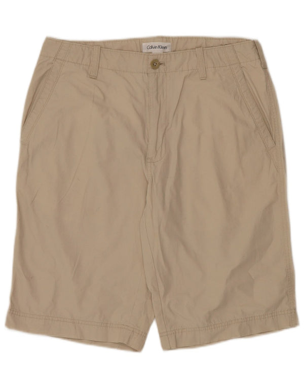 CALVIN KLEIN Mens Chino Shorts W32 Medium  Beige Cotton