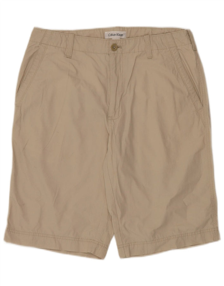 CALVIN KLEIN Mens Chino Shorts W32 Medium  Beige Cotton