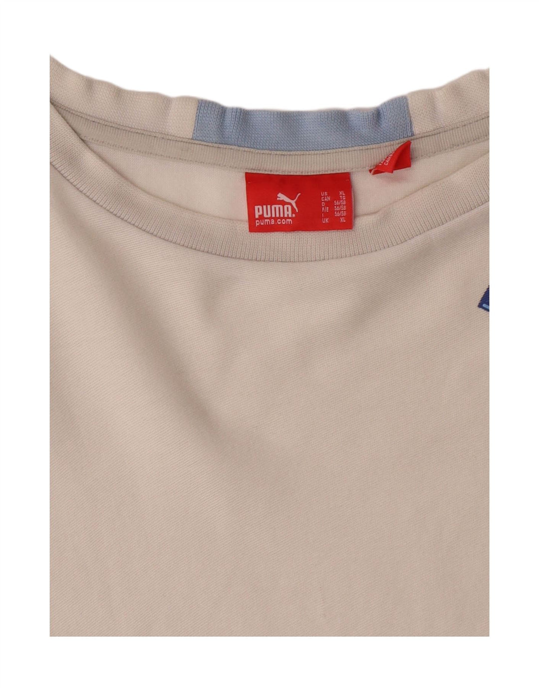 PUMA Mens Graphic T-Shirt Top XL Off White Vintage Puma and Second-Hand Puma from Messina Hembry 