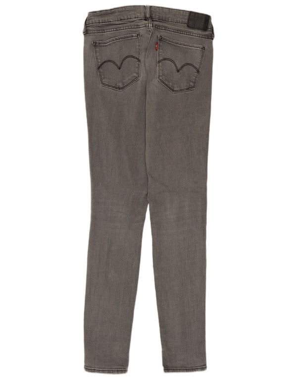 Levi's Womens 711 Skinny Jeans W28 L29 Grey Cotton