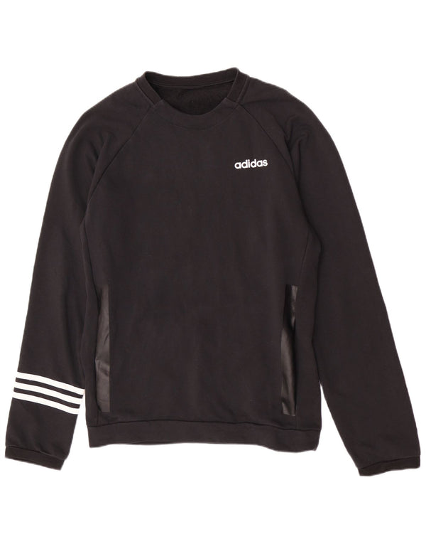 Adidas Mens Regular Fit Sweatshirt Jumper Medium Black Cotton
