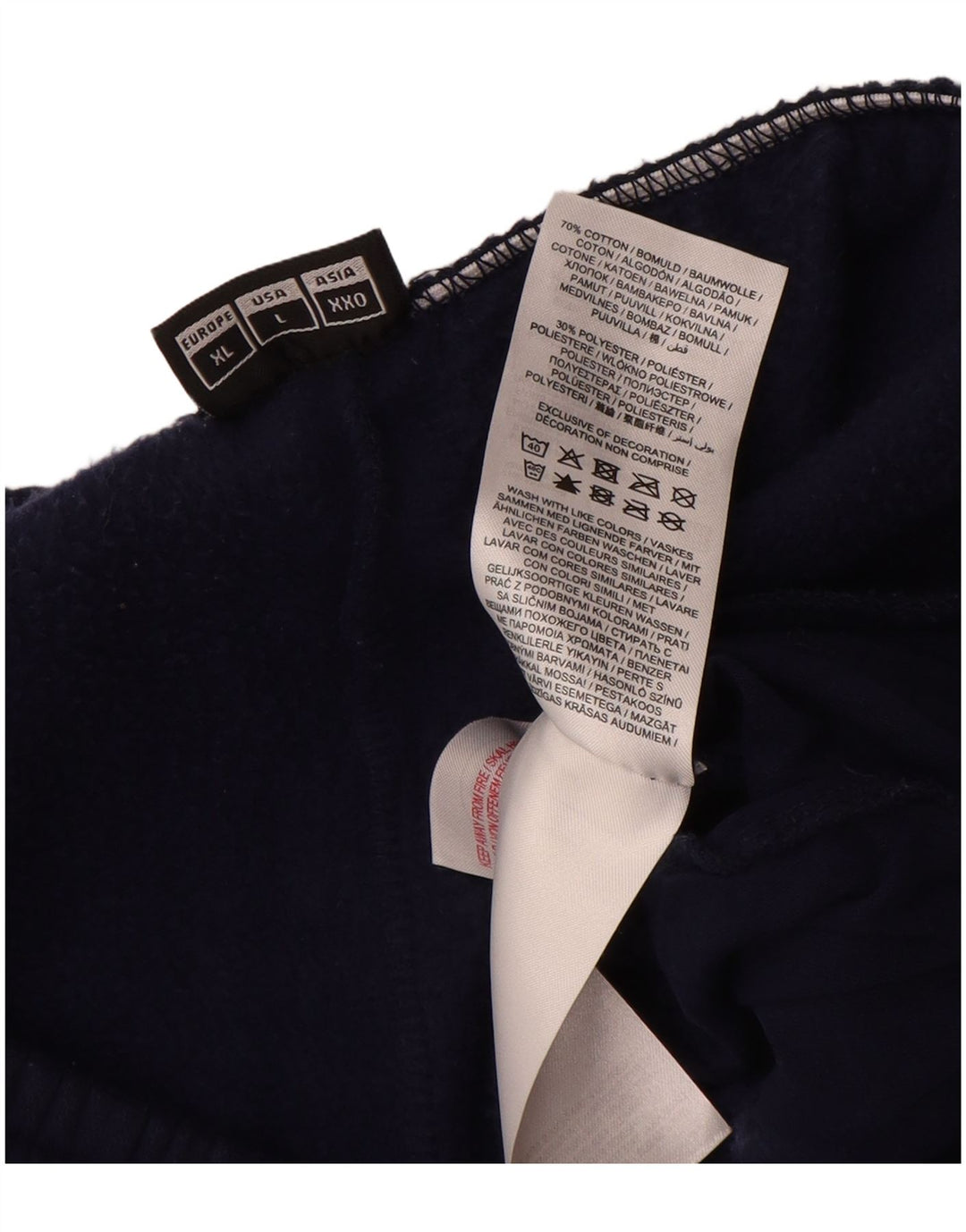 HUMMEL Mens Tracksuit Trousers Large  Navy Blue Cotton