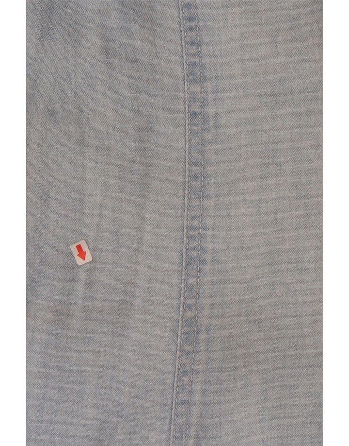 JOHN BANER Womens Sleeveless Denim Dress IT 50 XL Blue Cotton