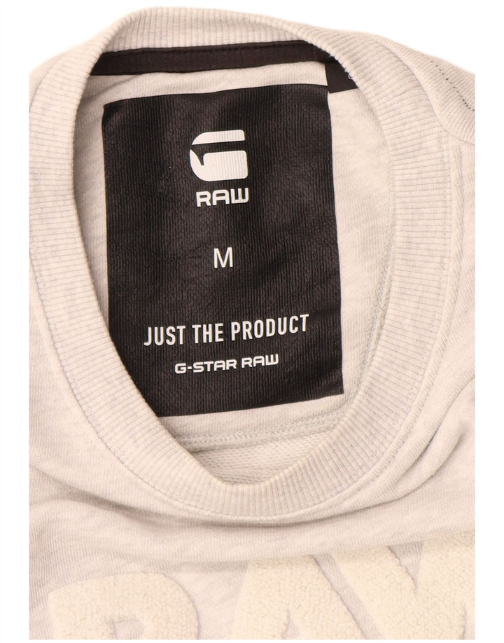 G-Star Mens Graphic Sweatshirt Jumper Medium Grey Flecked