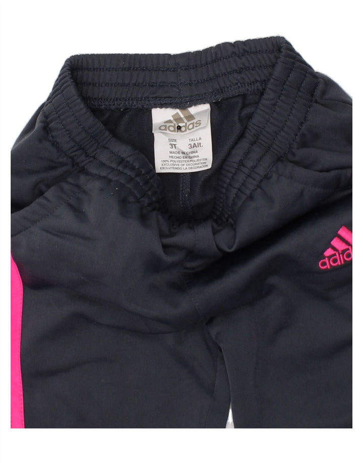 ADIDAS Girls Tracksuit Trousers 2-3 Years Grey Polyester Vintage Adidas and Second-Hand Adidas from Messina Hembry 
