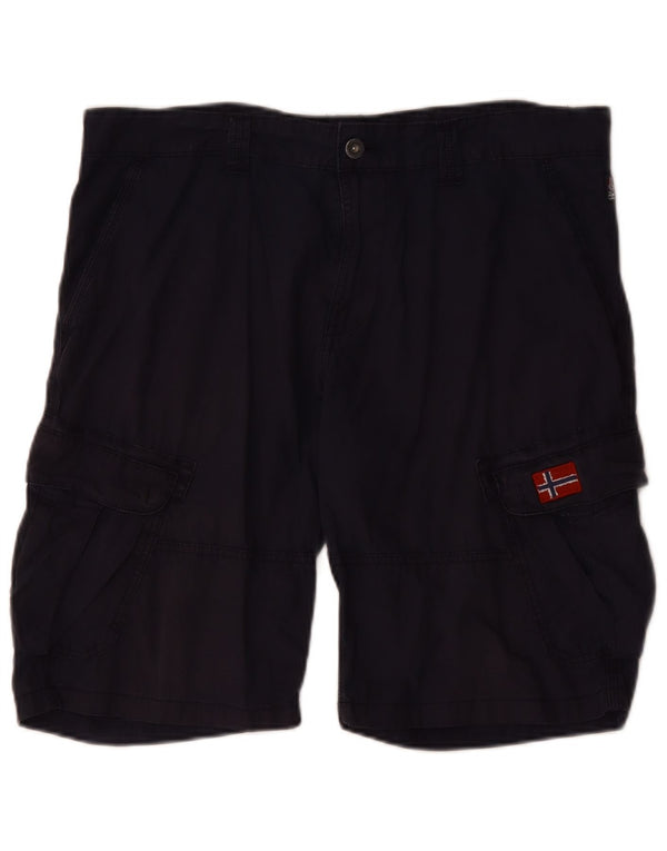 NAPAPIJRI Mens Cargo Shorts W36 Large Navy Blue