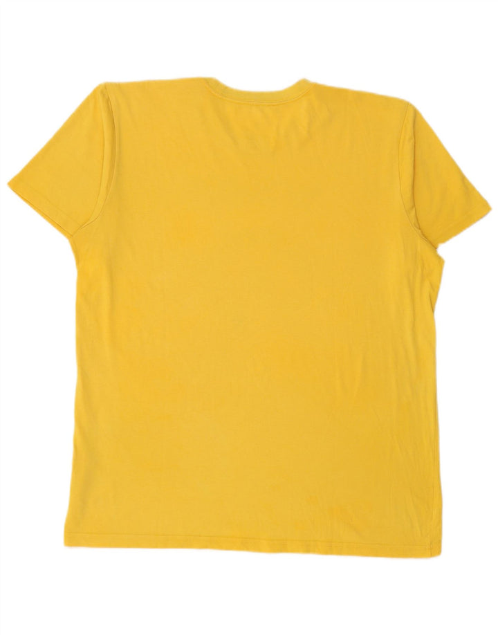 ADIDAS Mens Golden State Warriors Graphic T-Shirt Top Large Yellow Cotton