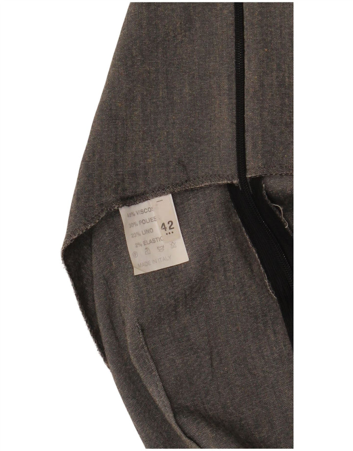 Vintage Womens Sleeveless Sheath Dress IT 42 Medium Grey Viscose