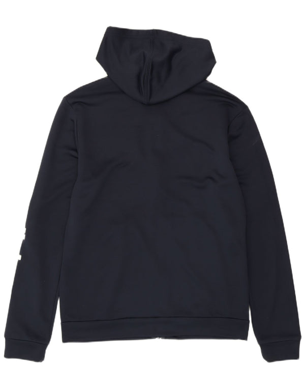 ADIDAS Womens Graphic Zip Hoodie Sweater UK 16/18 Large Navy Blue