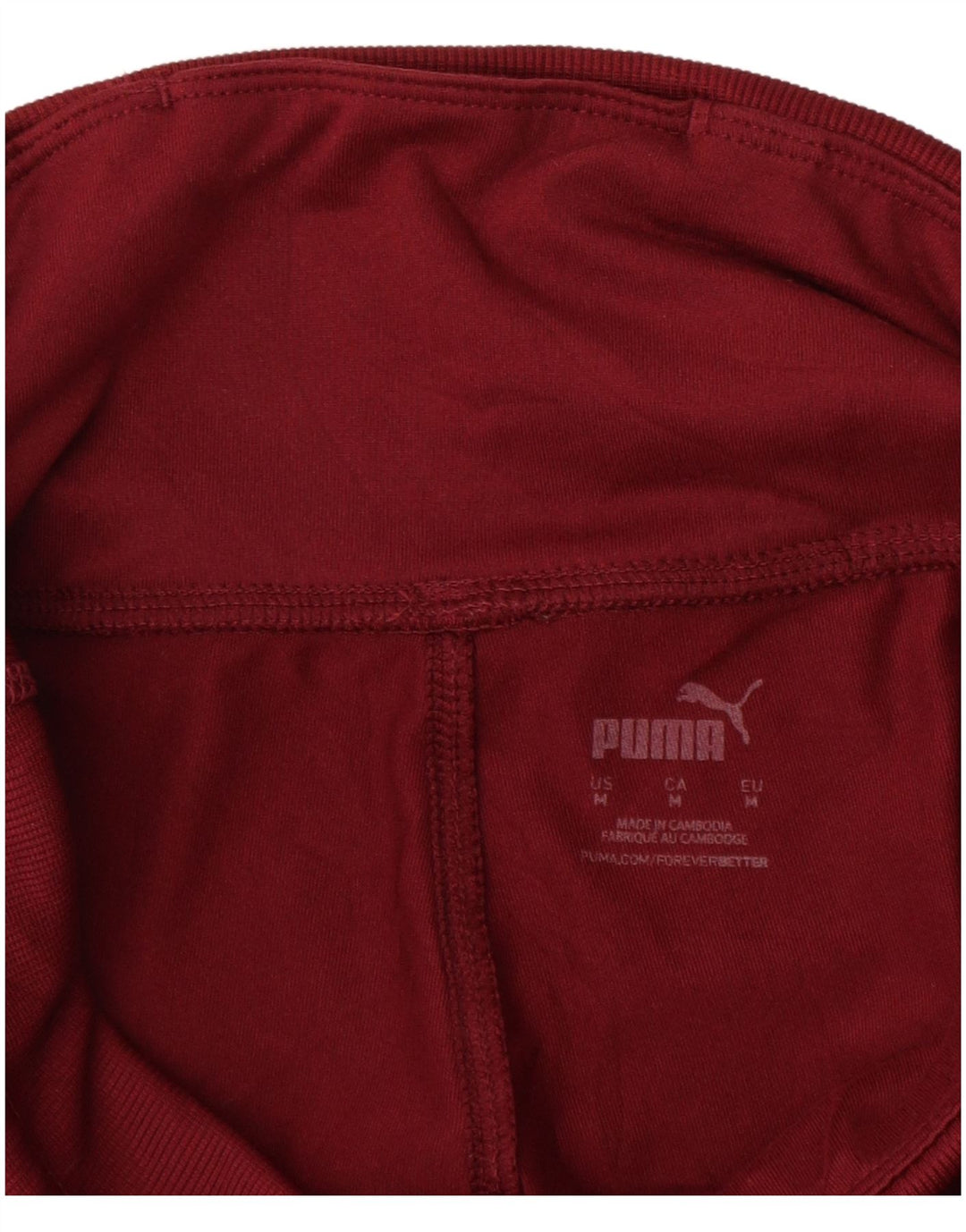 PUMA Womens Tracksuit Trousers Joggers UK 12 Medium  Maroon Polyester