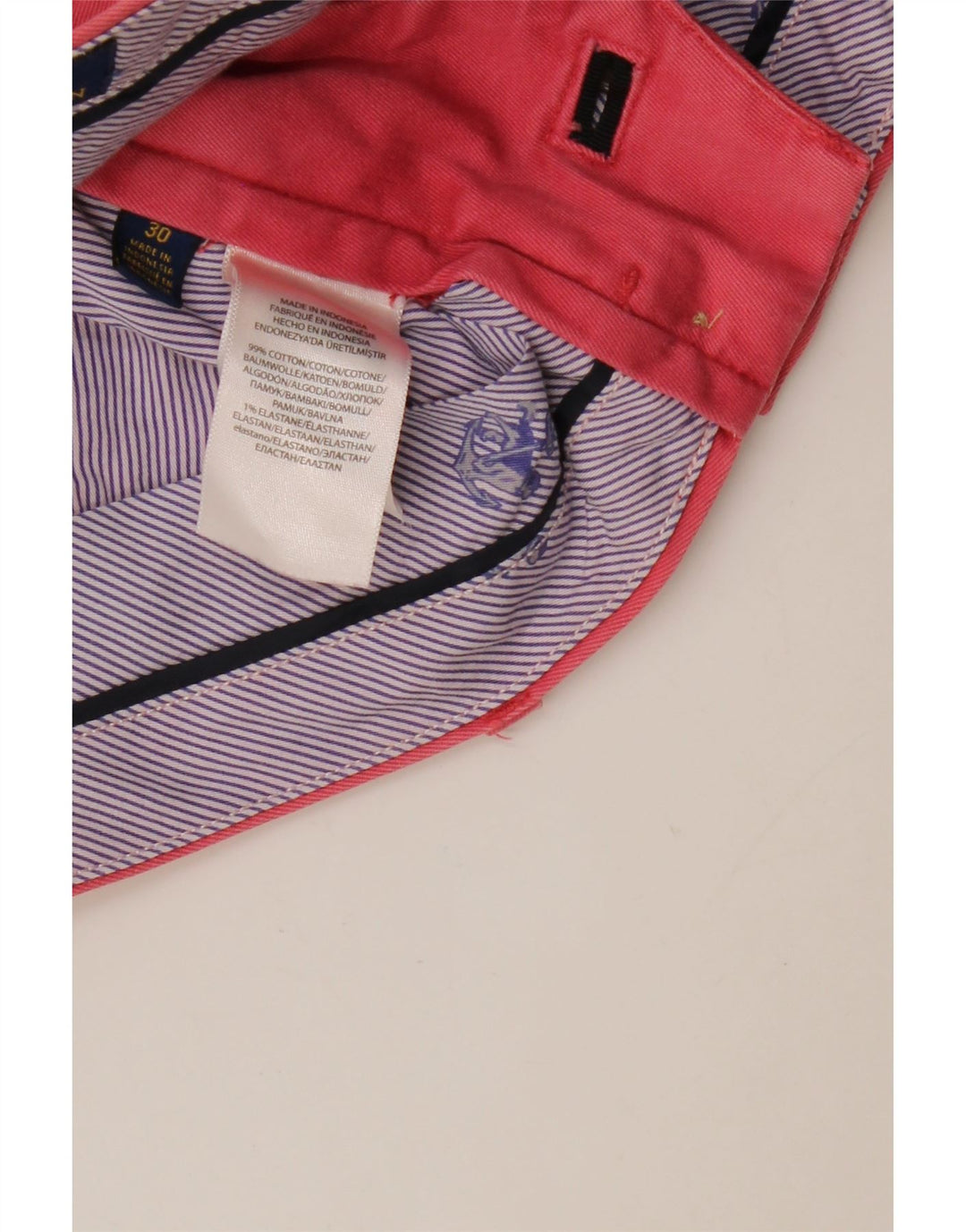RALPH LAUREN Mens Chino Shorts W30 Medium  Pink Cotton