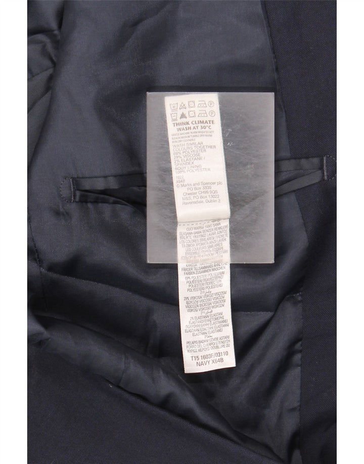 Marks & Spencer Mens Regular Fit Blazer Jacket UK 36 Small Navy Blue
