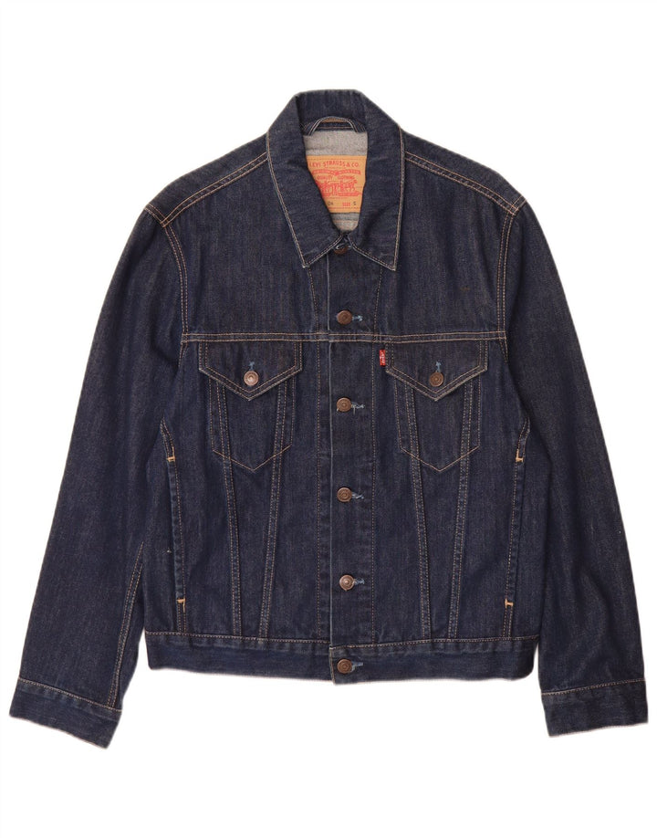 Levi's Mens Denim Jacket UK 36 Small Navy Blue Cotton