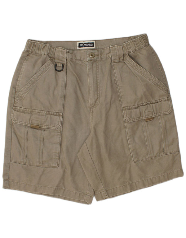 Columbia Mens Cargo Shorts W34 Large Khaki Cotton