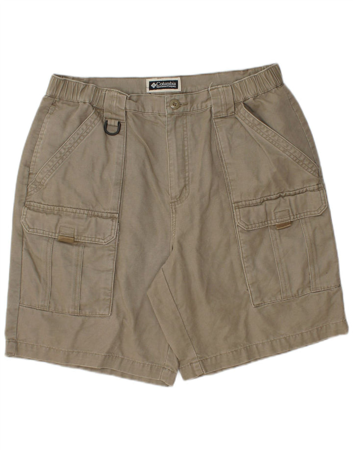Columbia Mens Cargo Shorts W34 Large Khaki Cotton