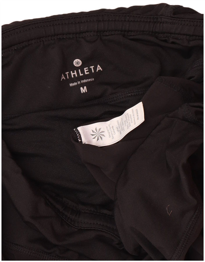 ATHLETA Womens Sport Shorts UK 12 Medium  Black Polyester