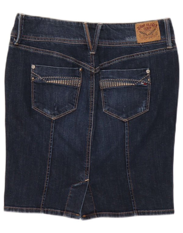 Tommy Hilfiger Womens Denim Skirt Small W27 Blue Cotton