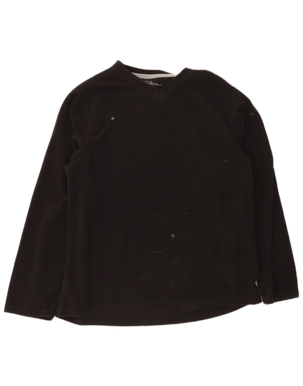 Marks & Spencer Mens Fleece Jumper Large Black Polyester