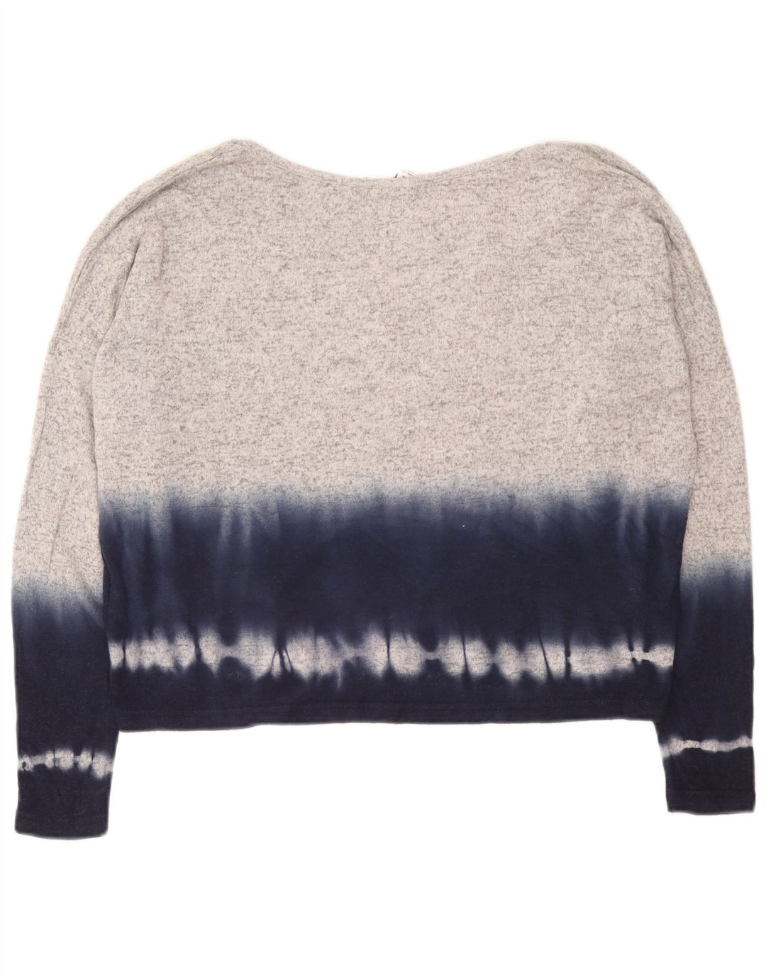 Roxy Womens Oversized Top Long Sleeve UK 10 Small Grey Tie Dye Viscose