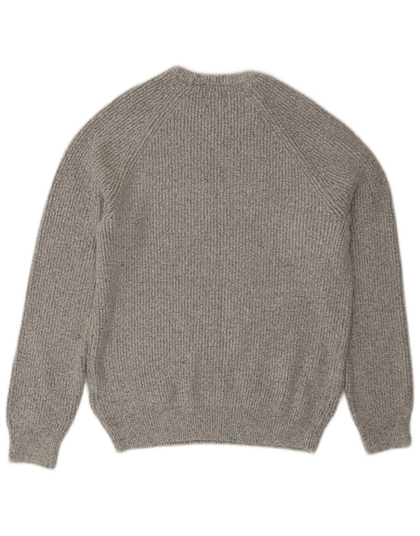 Marks & Spencer Womens Crew Neck Jumper Sweater UK 12 Medium Grey Flecked